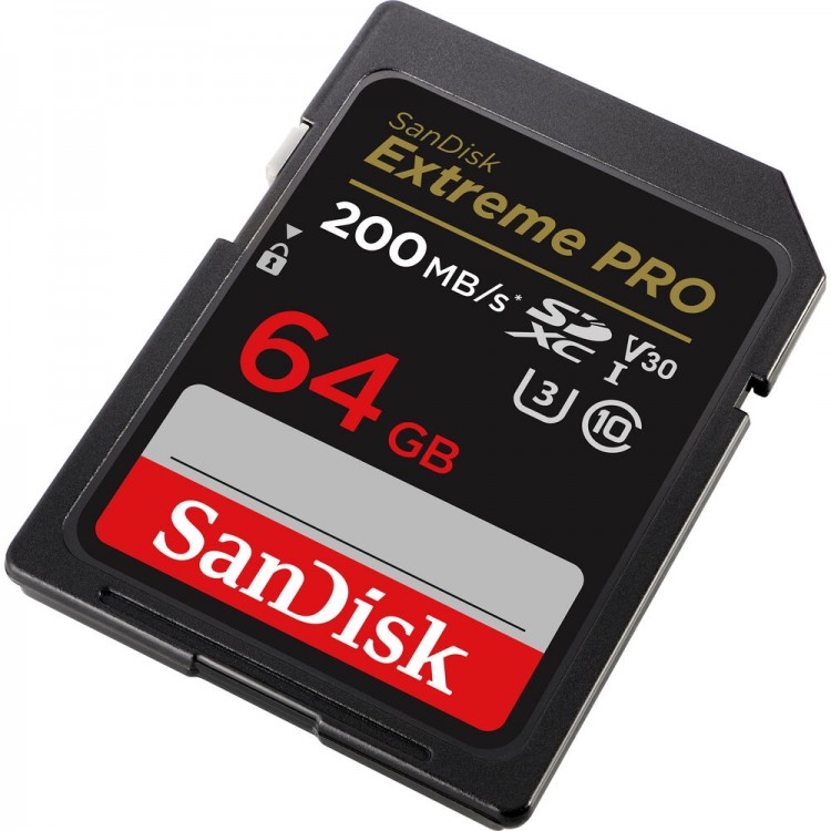 Cartão SDXC SanDisk Extreme PRO UHS-I 64GB - 200MB/s (V30)