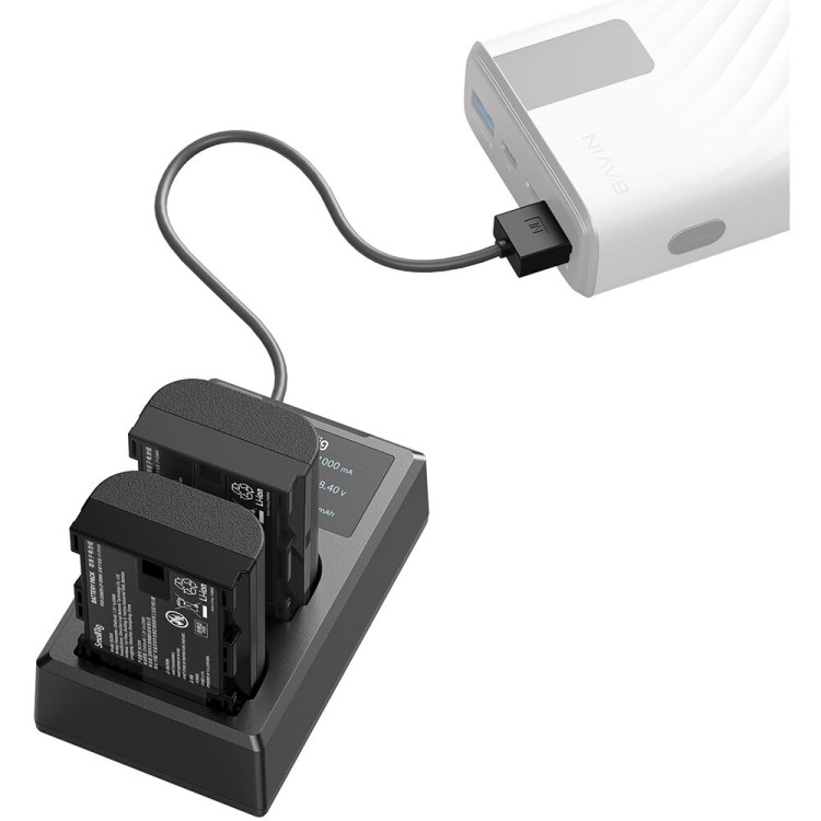 Carregador duplo SmallRig 3821 com duas baterias LP-E6NH