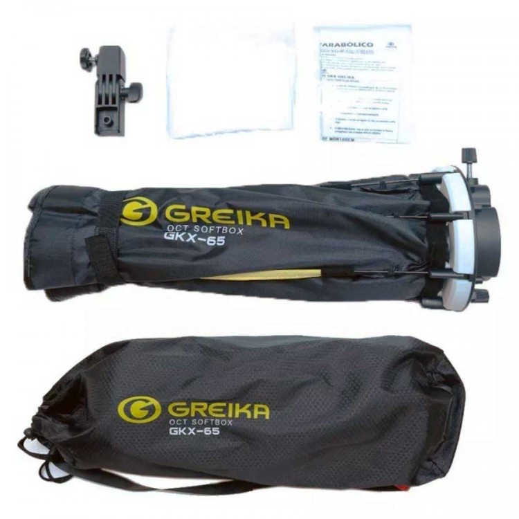 Softbox parabólico Greika GKX-65 (65cm) para flash dedicado