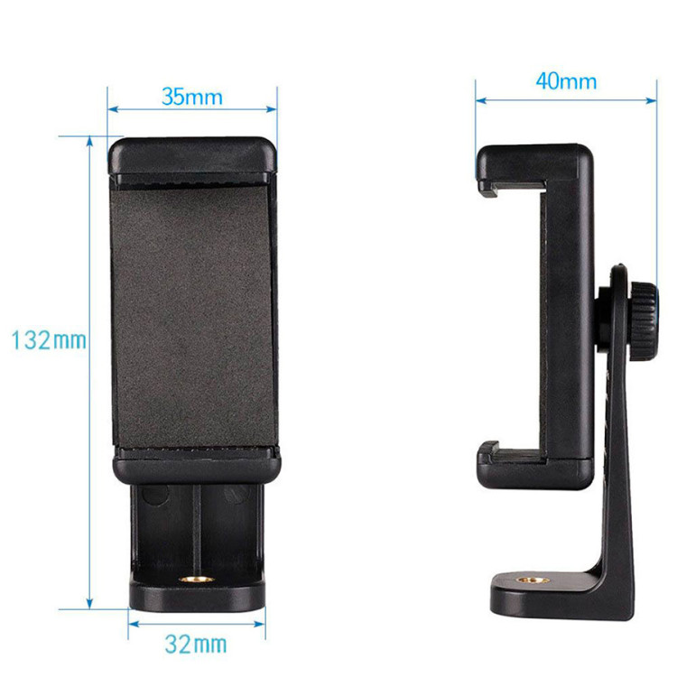 Suporte adaptador de smartphone para tripé com rosca 1/4" 