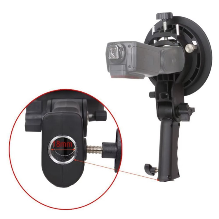 Suporte para flash dedicado Tipo-S com encaixe Bowens