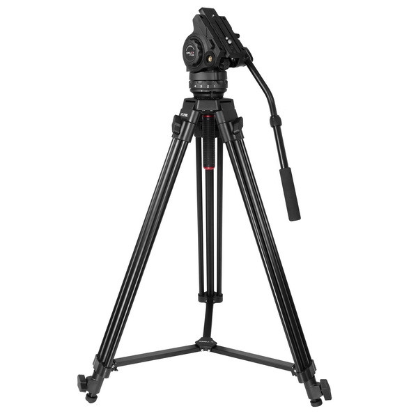 Tripé Kingjoy VT-2100L + VT-3530 com cabeça para vídeo - Suporta até 15 kg