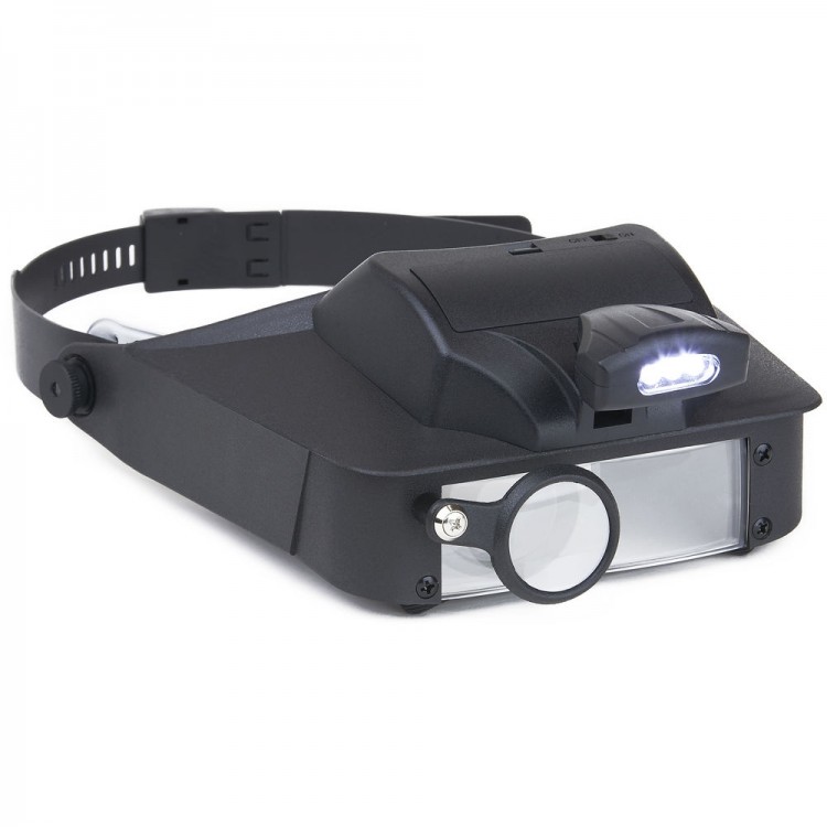 Viseira Carson LumiVisor LV-10 com lentes de ampliação e LED