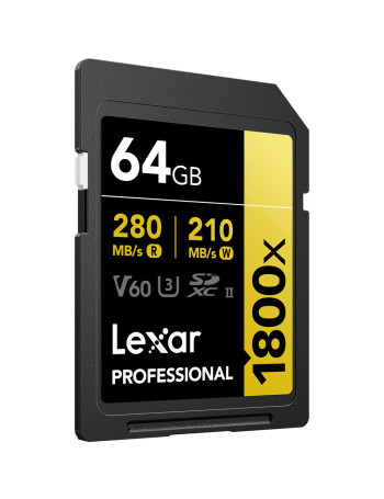 Cartão SDXC Lexar Gold Series UHS-II 64GB - 280MB/s (V60)