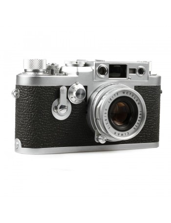 Câmera analógica 35mm Leica III G com lente Elmar 50mm f2.8 (fabricada em 1957) - USADA