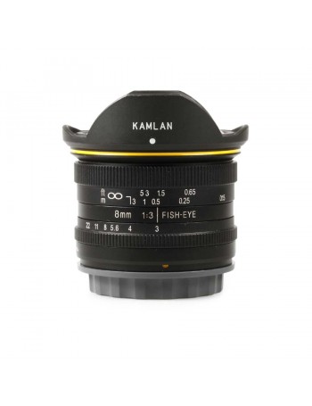 Objetiva Kamlan 8mm f3.0 Fish-eye (Fujifilm X) - USADA