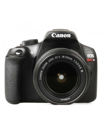 Câmera DSLR Canon EOS Rebel T6 com lente 18-55mm III - USADA (1786 disparos)