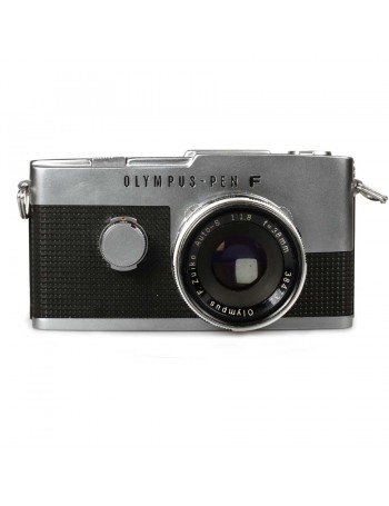 Câmera analógica 35mm Olympus-Pen F com lente 38mm f1.8 - USADA