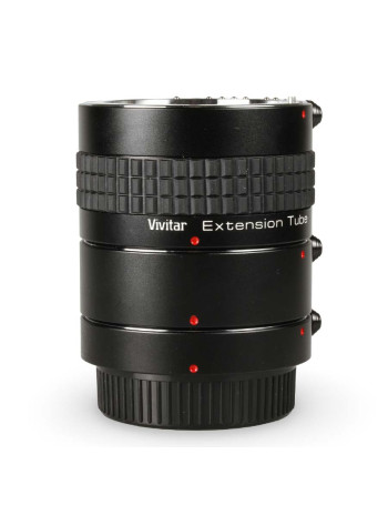 Kit de tubos extensores Vivitar AT-23 com 3 peças (12mm, 20mm e 36mm) para Pentax K- USADOS