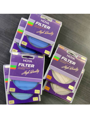Lote de Filtros Hoya 77mm (80C, 81A e 82C) - 28 unidades