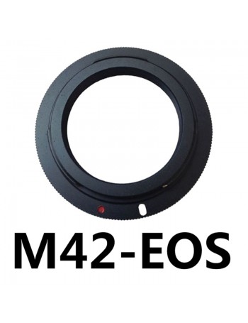 Anel Adaptador de lente rosca M42 em câmera Canon EF/EF-S