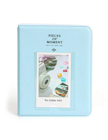 Álbum de fotos Pieces of Moment para instax mini - comporta 64 fotos (Azul)