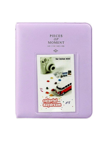 Álbum de fotos Pieces of Moment para instax mini - comporta 64 fotos (Lilás)
