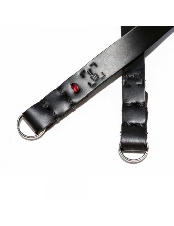 Alça de pescoço luxLLi PSC-01 em couro legítimo para câmera fotográfica (preto)