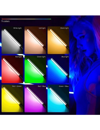 Bastão de LED multicolor RGB Soleste RGB-55