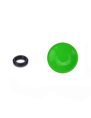 Botão côncavo para disparador de câmera (com borracha de fixação) - VERDE