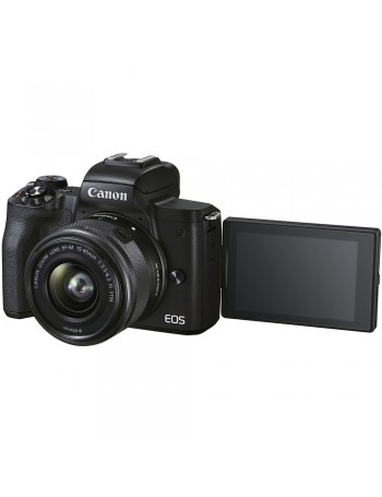 Câmera mirrorless Canon EOS M50 Mark II com lente EF-M 15-45mm IS STM 