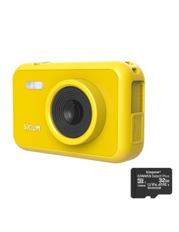 Câmera compacta infantil SJCAM FunCam (AMARELO) + cartão microSD 32GB