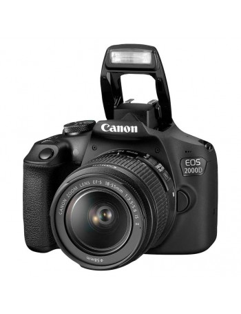 Câmera DSLR Canon EOS 2000D com lente 18-55mm IS II (OPEN BOX)