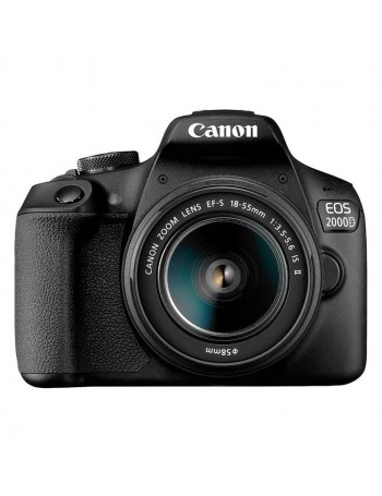 Câmera DSLR Canon EOS 2000D com lente 18-55mm IS II (OPEN BOX)