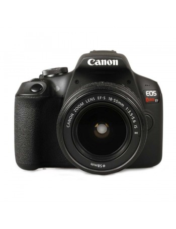 Câmera DSLR Canon EOS Rebel T7+ Plus com lente 18-55mm IS II - USADA (1.182 disparos)