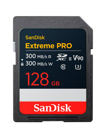 Cartão SDXC SanDisk Extreme PRO UHS-II 128GB - 300MB/s (V90)