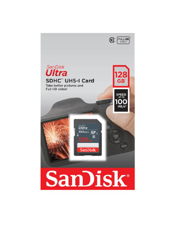 Cartão SDXC Sandisk UHS-I Ultra 128GB - 100MB/s