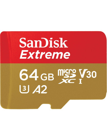 Cartão microSDXC Sandisk UHS-I Extreme 64GB - 170MB/s (com adaptador SD)