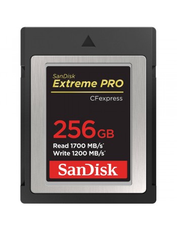 Cartão CFexpress Tipo B SanDisk Extreme PRO 256GB - 1700MB/s