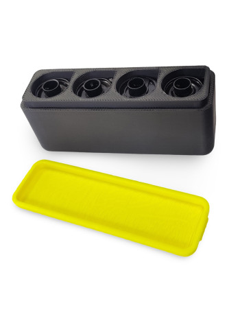 Estojo de plástico para 4 rolos de filme 35mm