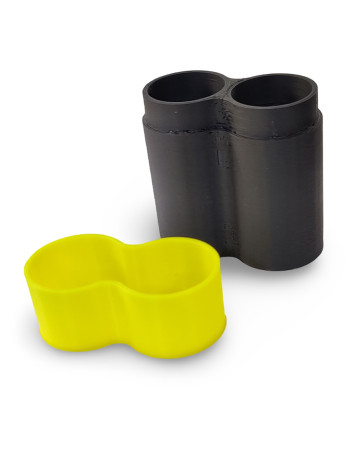 Estojo de plástico para 2 rolos de filme 120