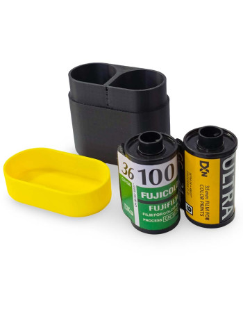 Estojo de plástico TD-35B para 2 rolos de filme 35mm
