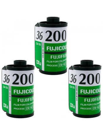 Filme fotográfico 35mm Fujifilm 200 ISO 200 Colorido 36 poses (caixa com 3 unidades)