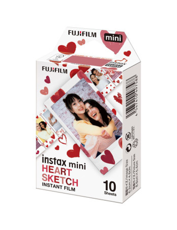 Filme instantâneo Fujifilm instax mini Heart Sketch (10 fotos) 