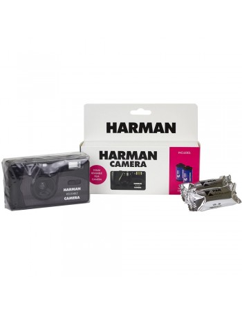 Câmera analógica compacta 35mm Harman technology + 2 filmes Kentmere ISO 400