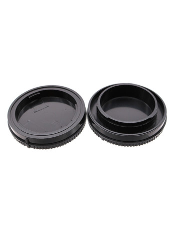 Kit com tampas de proteção (traseira da lente + corpo da câmera) para sistema Sony E (sem logo)
