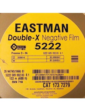 Filme fotográfico 35mm Kodak Eastman Double-X 5222 ISO 250 Preto e Branco (REBOBINADO)