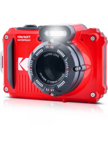 Câmera compacta Kodak PIXPRO WPZ2 a prova d'água (VERMELHO)