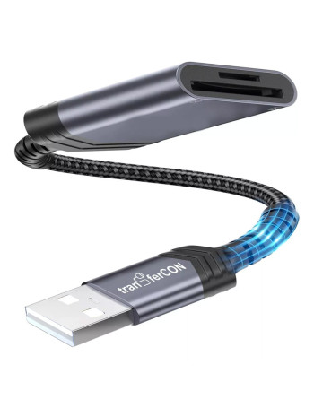 Leitor de cartão SD e microSD TransferCon FL-108 (USB-A)