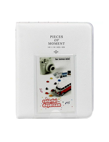 Álbum de fotos Pieces of Moment para instax mini - comporta 64 fotos (Branco)