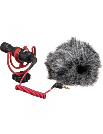 Microfone Rode VideoMicro com montagem em sapata de câmera