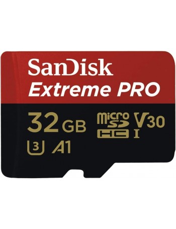 Cartão microSDHC Sandisk UHS-I Extreme PRO 32GB - 100MB/s (com adaptador SD)