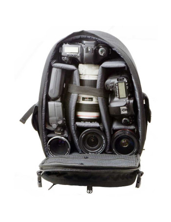 Mochila ikon NCA593/A para câmera DSLR, lentes e notebook