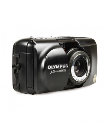 Câmera analógica compacta 35mm Olympus mju ZOOM 115 (PRETO) - USADA