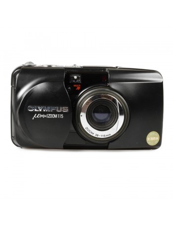 Câmera analógica compacta 35mm Olympus mju ZOOM 115 (PRETO) - USADA