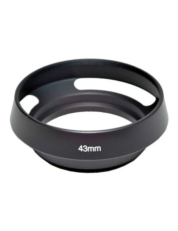 Parasol de rosca 43mm para Lentes Leica e Fujifilm (PRETO)