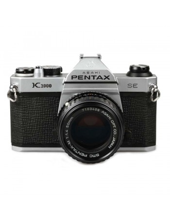 Câmera analógica 35mm Pentax K1000 SE com lente 50mm f1.4 - USADA