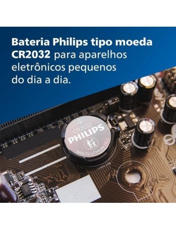 Pilha de lítio Philips CR2032 3V (CR2032P5B/97)
