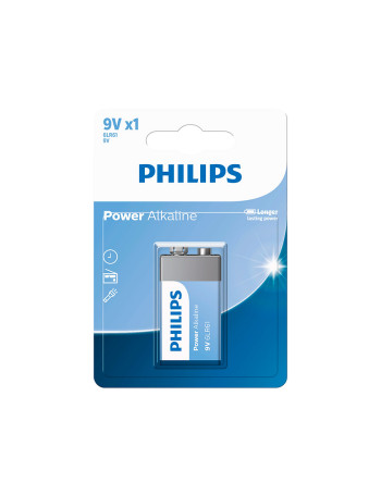 Pilha alcalina Philips 9V 6LR61P1B/59