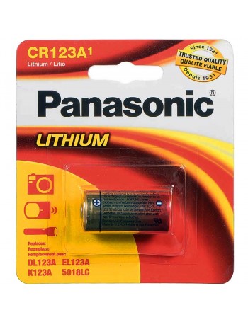 Pilha de lítio Panasonic CR123 3V
